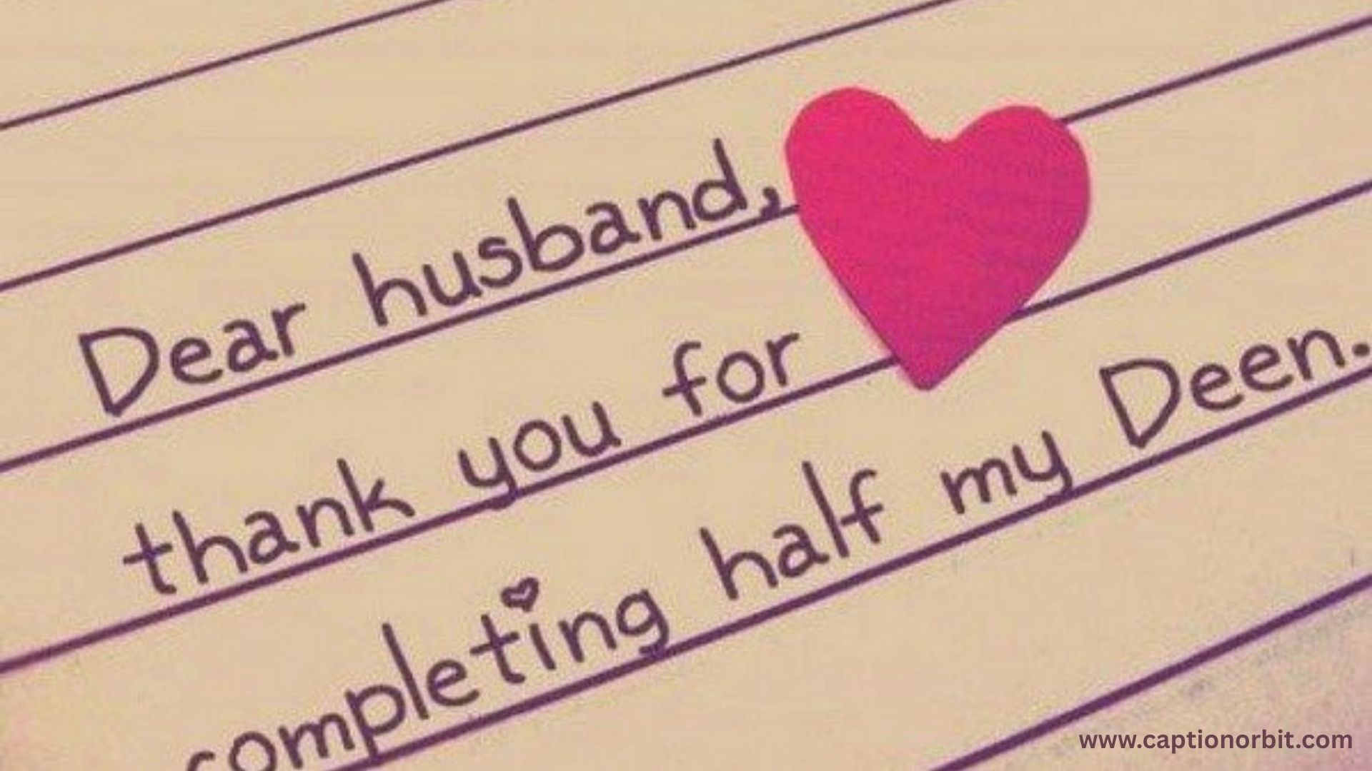 Thank You Letter to My Husband